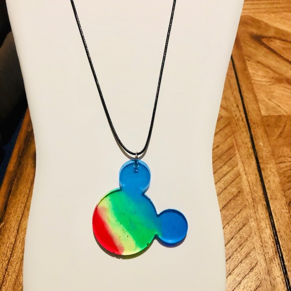 Handmade Autism Awareness colored pendant - Picture 3 of 14